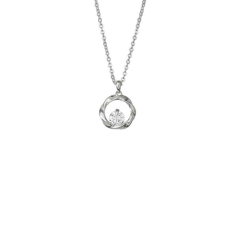 

S999 foot silver ring necklace, women's light luxury pendant, high-end simple collarbone chain