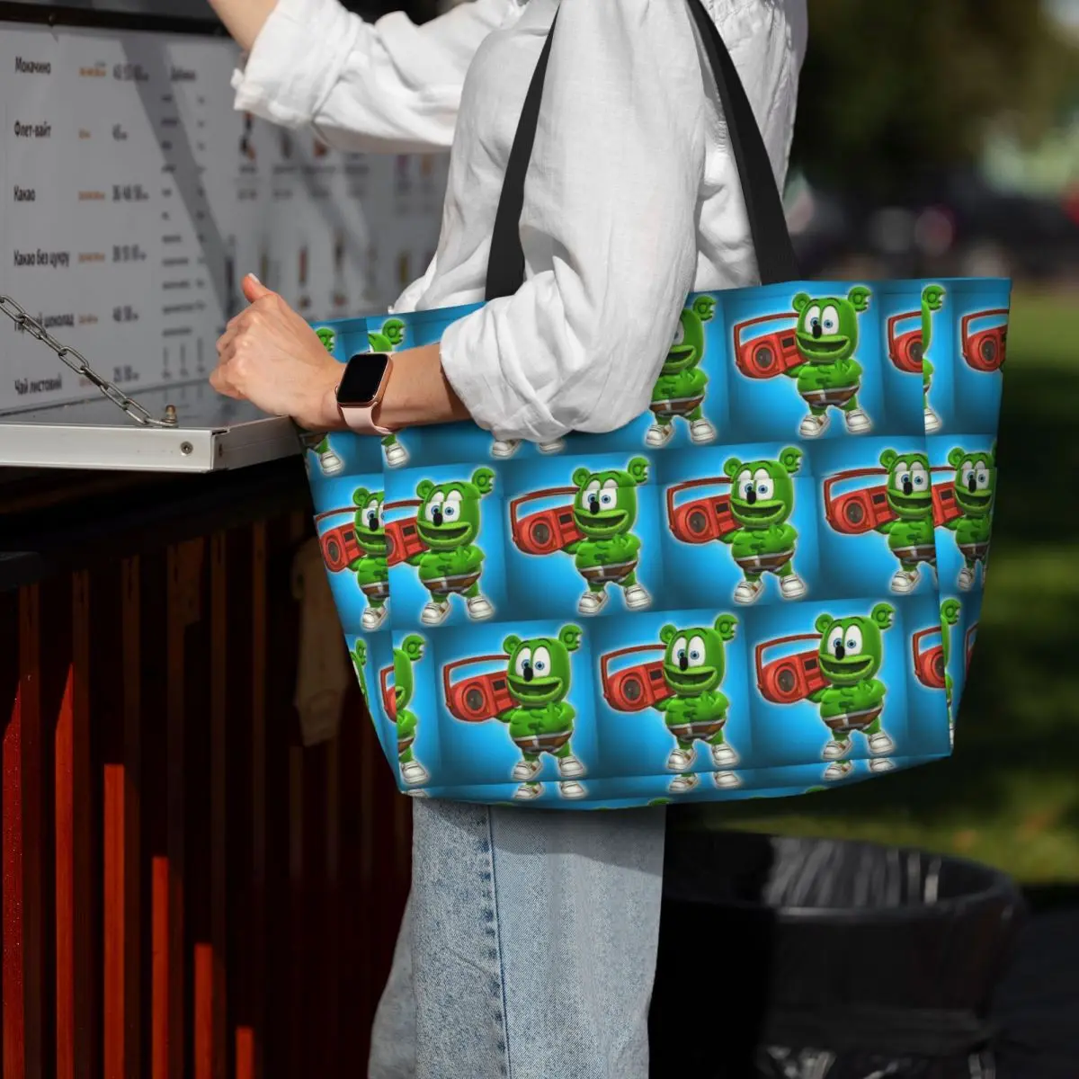 

Gummibar (the Gummy Bear) Beach Tote Bag Sport Gym Yoga Duffle Large Tote Bag Women Travel Bag Fitness bag