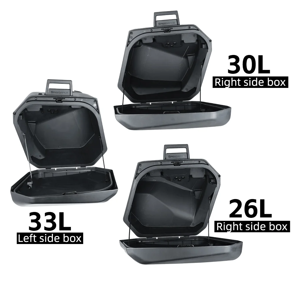 Speedance Saddlebags for Honda Motorcycles: Left 33L / Right 30L & 26L Replacement Side Luggage Boxes