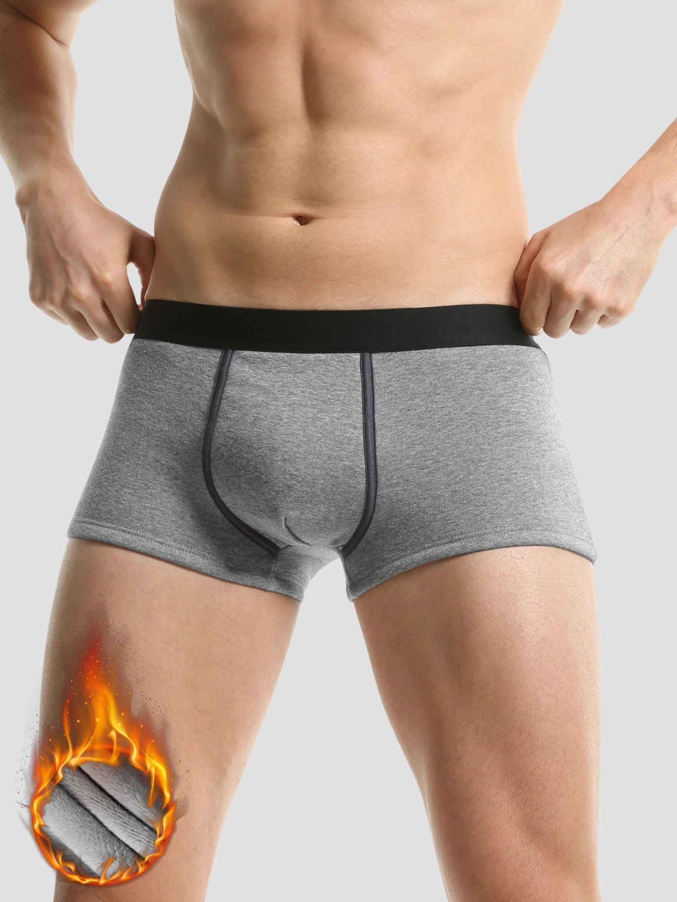 Warm ondergoed heren plus fleece verdikte herenboxers herfst- en winterwintershorts hoofd jongens sportboxers