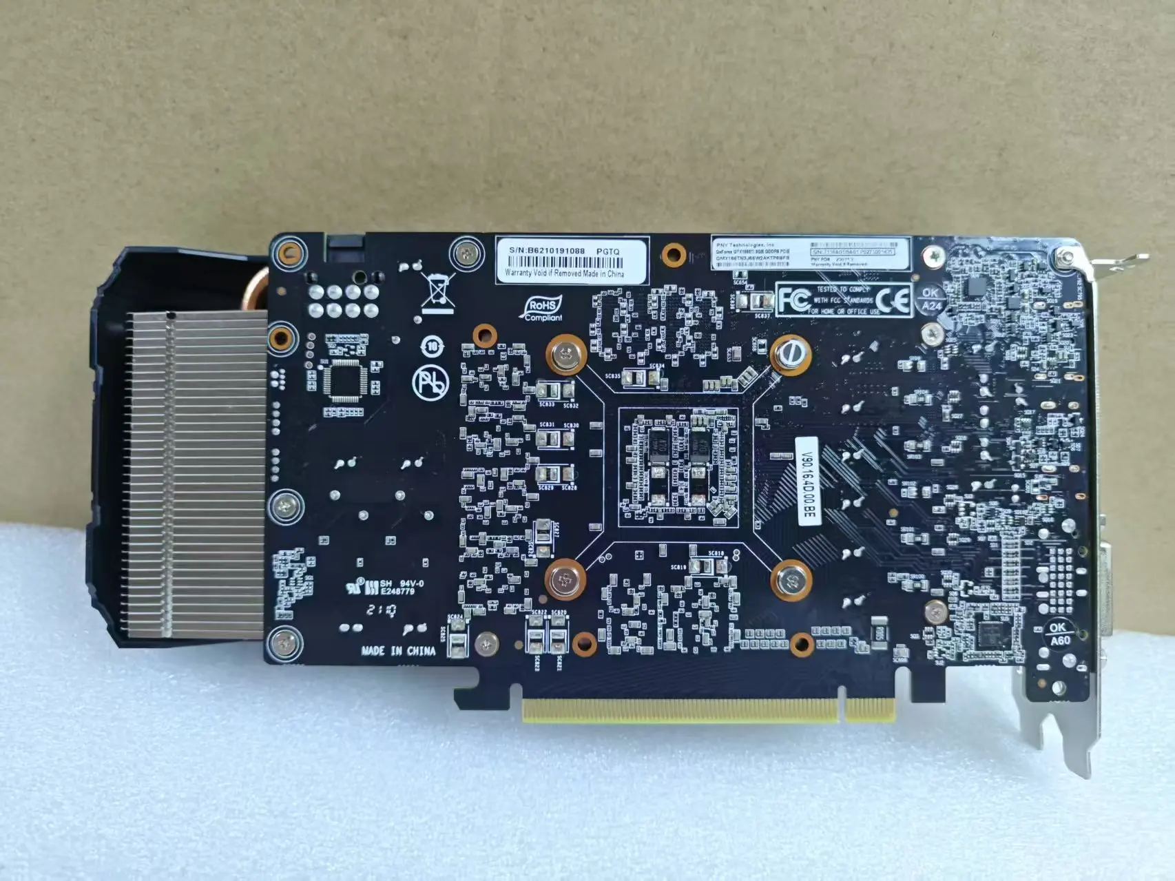 GTX 1660 Ti 6GB GPU PNY GTX 1660TI Graphics Card For 6GB GDDR6 Placa De Vídeo 192bit PCI-E 3.0 8Pin HDMI DP DVI Desktop PC