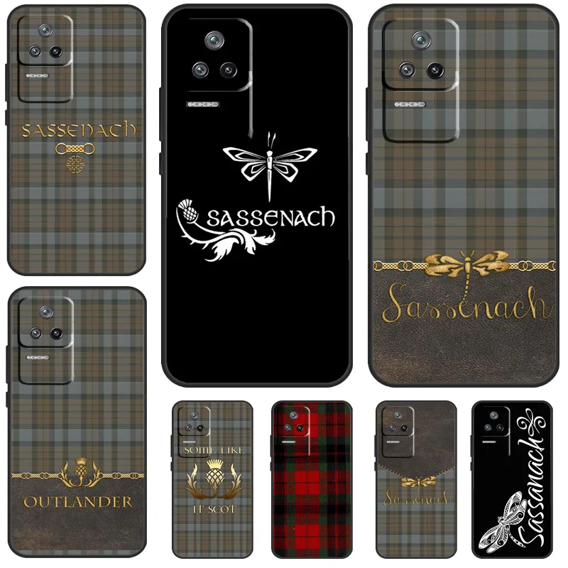 Outlander Tartan Sassenach Case For Xiaomi POCO M6 Pro X3 X5 X6 Pro F3 F5 M5s Mi 14 Pro 13 13T 11T 12T 12 Lite Cover