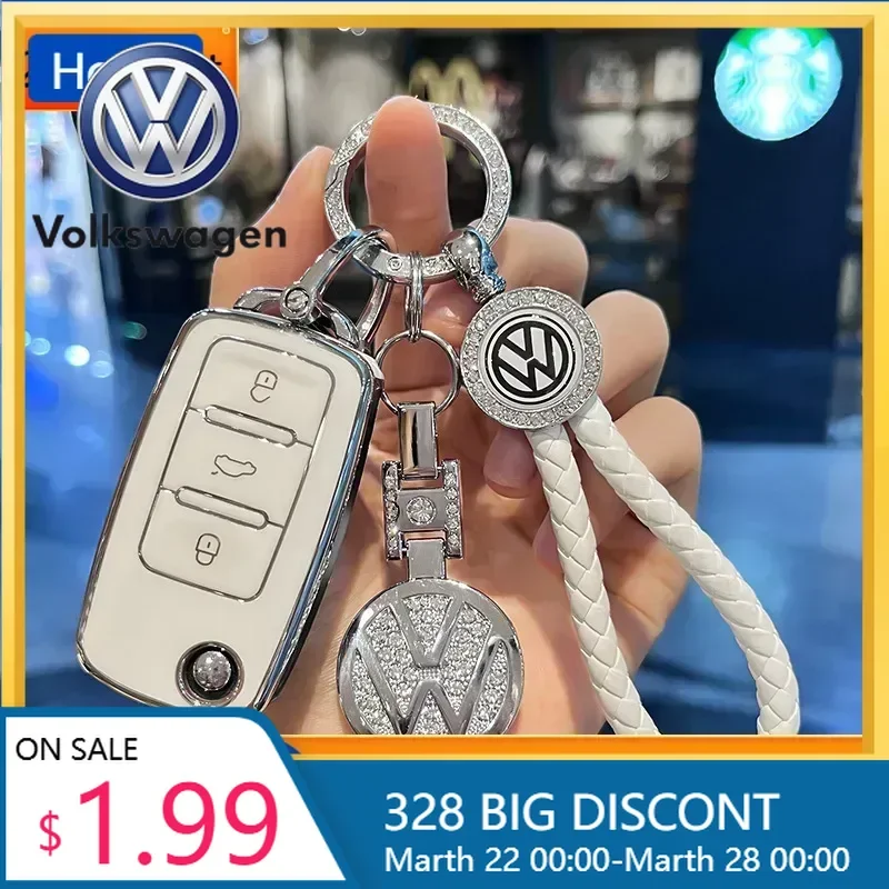 

Новый чехол-накладка из ТПУ для автомобильных ключей VW Volkswagen Polo Tiguan Passat B5 B6 B7 Golf 4 5 6 MK6 Jetta Lavida, брелок для авто