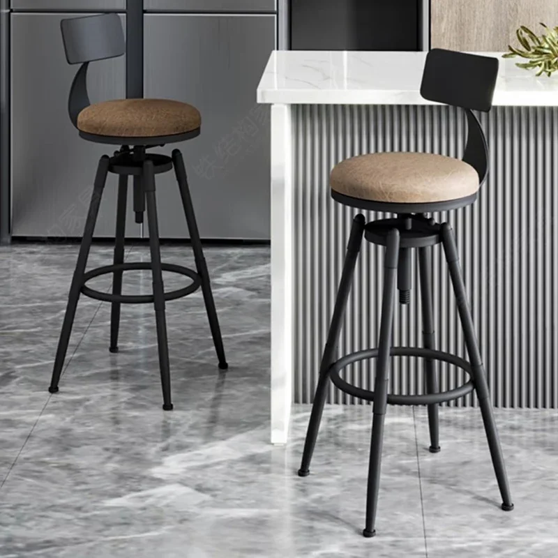 Swivel Adjustable Height Bar Stool Minimalist For Home Pub Reception Office Stool High Seat Furniture Multipurpose Use
