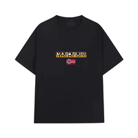 2025 Summer Men's Loose T-shirt NAPAPIJRI Summer Printed T-shirt Retro Fashion Casual Cool Design Street Short-sleeved T-shirt
