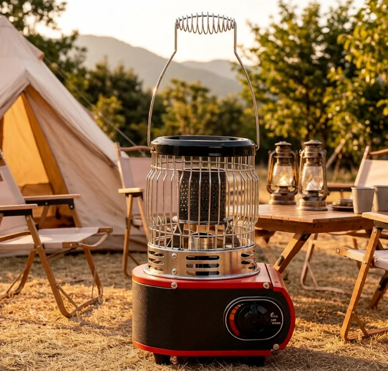 Outdoor Camping Gas Stove，Portable Propyl Butane Heater Burner High Efficiency Heating Stove，For Winter Ice Fishing Hiking