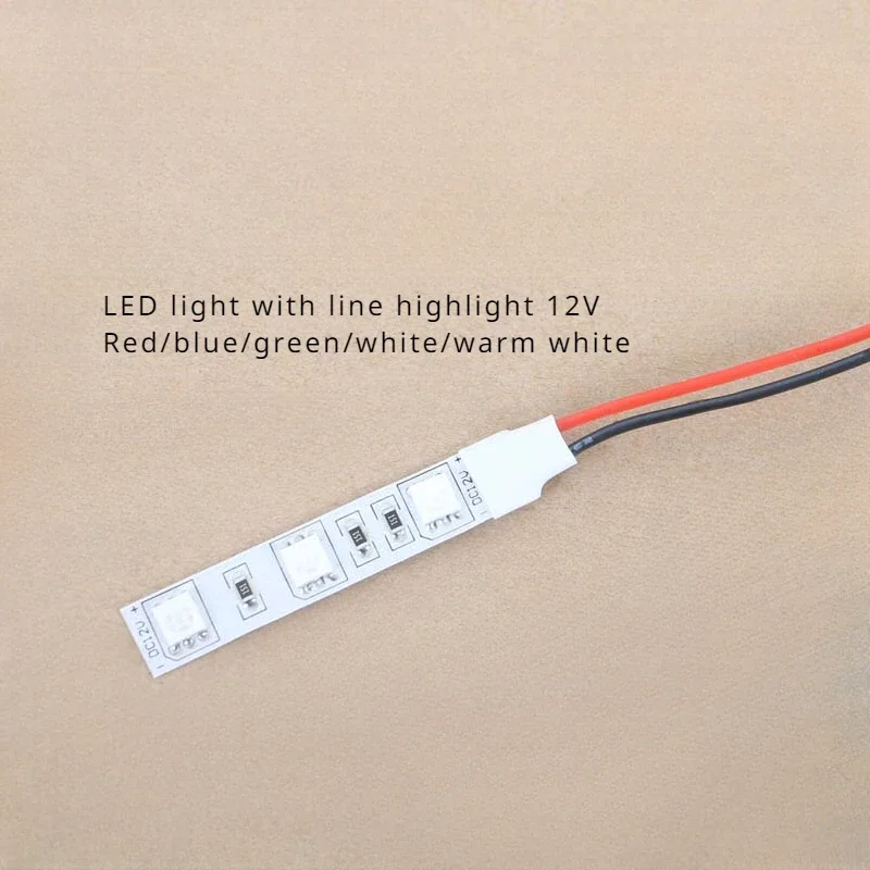 1/5/10pcs/lot DC12V 10mm LED Strip Light With JST plug Connector LED Night Lights for RC Quadcopter parts