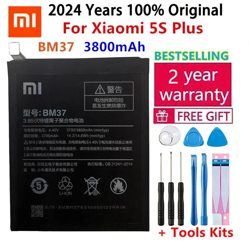 BM35 BM36 BM37 BM39 BN34 Battery For Xiaomi Redmi 5A Mi 4C 5S 5S Plus 6 Mi6 Mi4C Mi5S Mi5C Mi5S Plus Replacement  Bateria