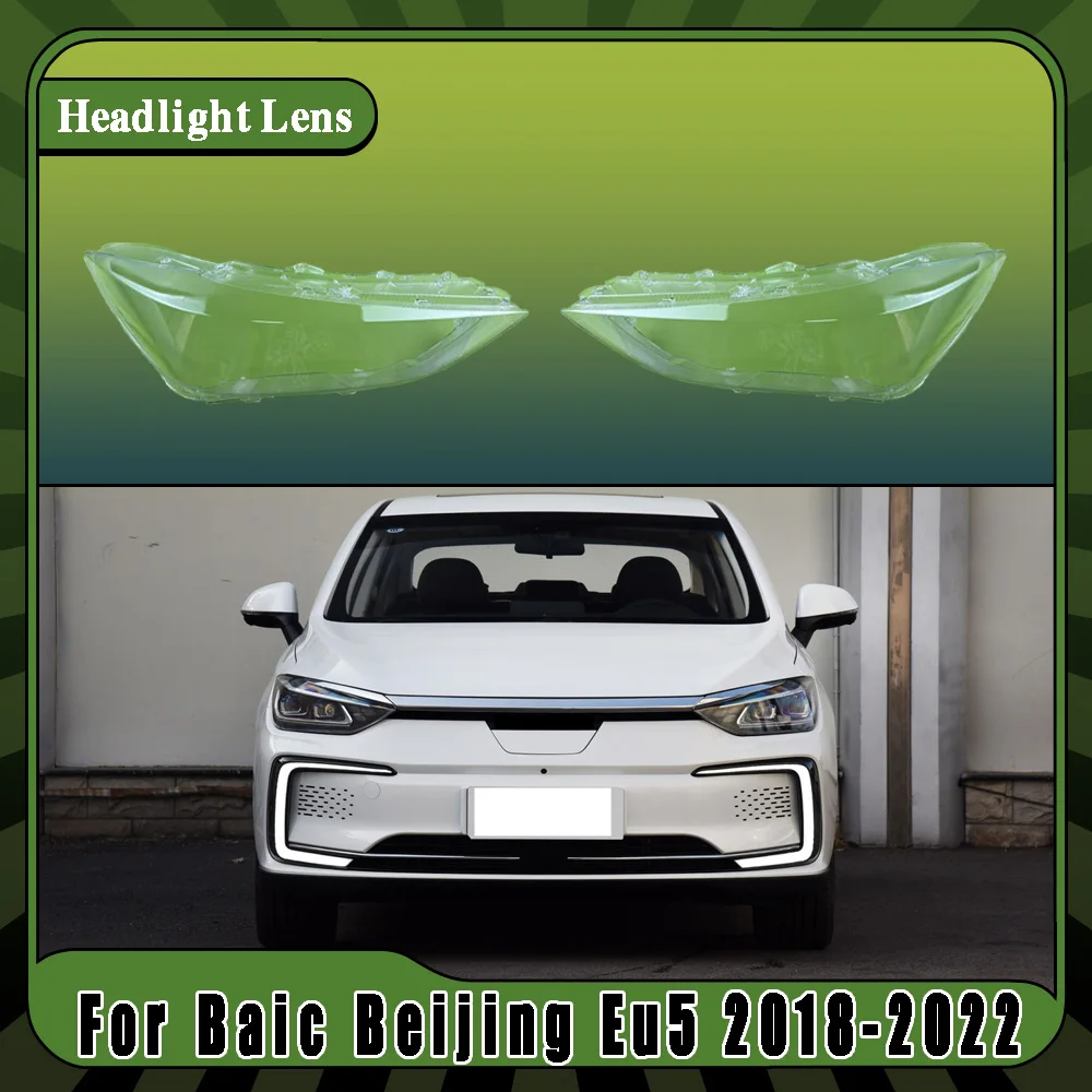 Headlight Cover Lampshade Car Glass Front Headlights Original Shell Car Accessories Replacement For Baic Beijing Eu5 2018-2022