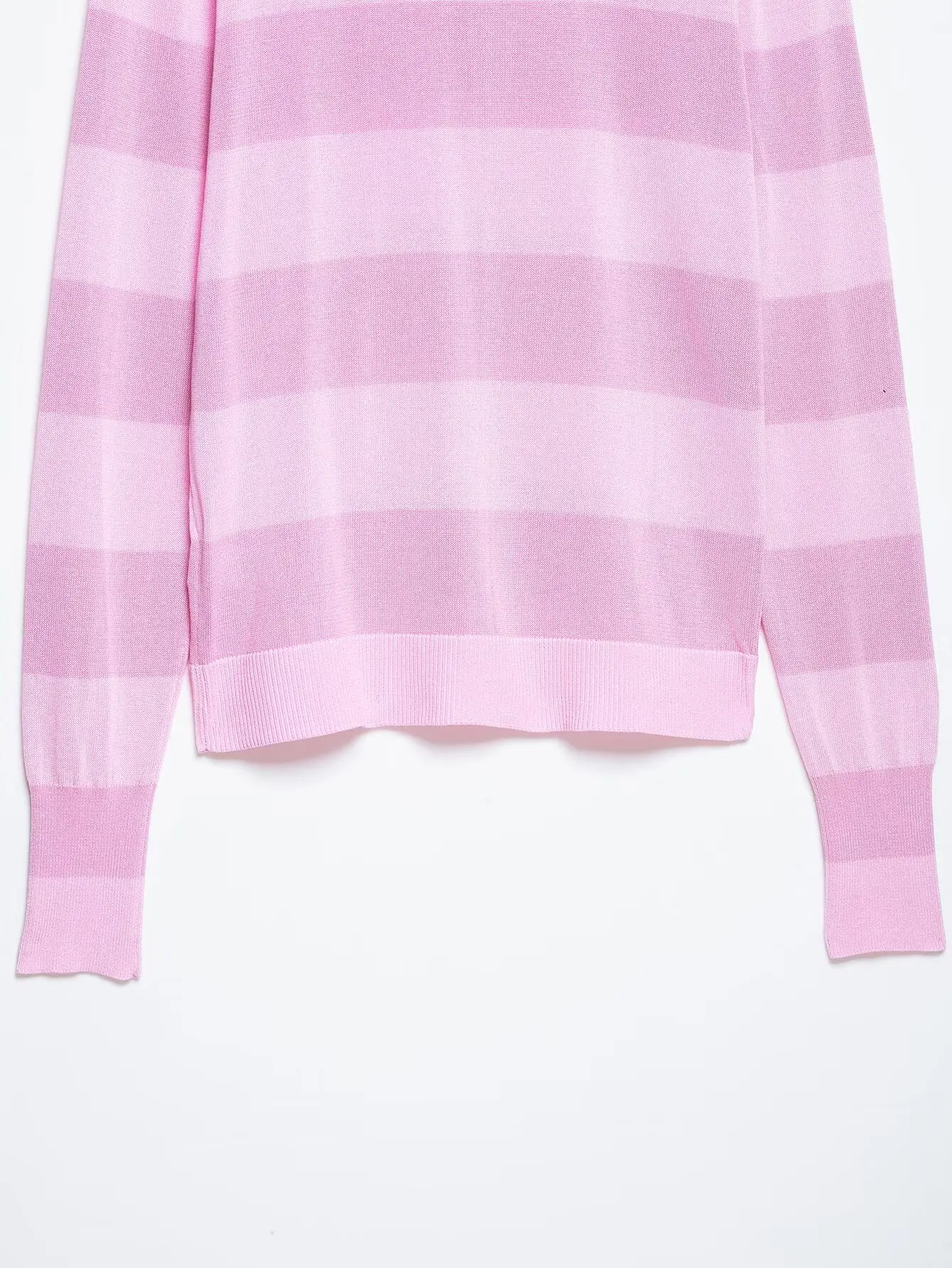TFMLN 2026 Damen Mode Gestreifter Strick-Cardigan Einreihig Langarm Polokragen Pullover Trend Lässiger Strickmantel – Detail 8