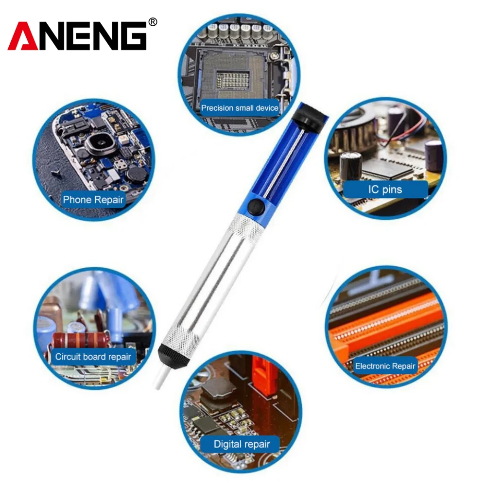 ANENG Desoldering Pump Iron Desolder Weld Removal Solder Sucker Suction Tin Pen for Electronics PCB Phone Repair DIY Tools