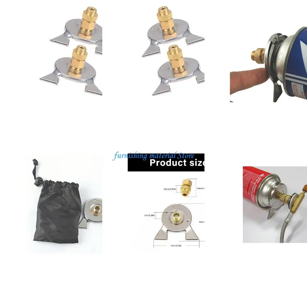 

Y5GD Complete Gas Adapter Brackets Converters Includes Connector Plate And Storage Pouches For Compactly Travel Solution