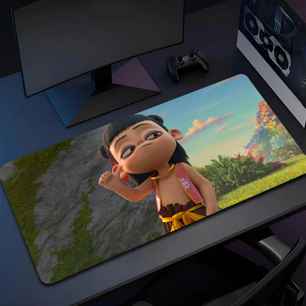N-Nezha Mousepad Non-slip Suitable For Office Computers Laptops E-sports Game Desk Mats XXL Keyboard