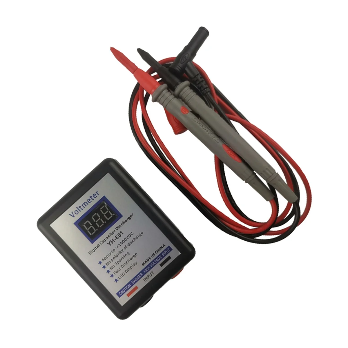 Super Sale 800V Digital Capacitor Voltage Tester Fast Discharger High Volt Discharging Tool Electronic Repair Display Matenance