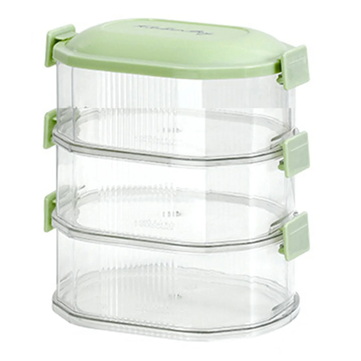 3 Layer Food Storage Containers with Lid Plastic Removable Stackable Silicone Ring Leak Proof Air Tight Food Storage Box