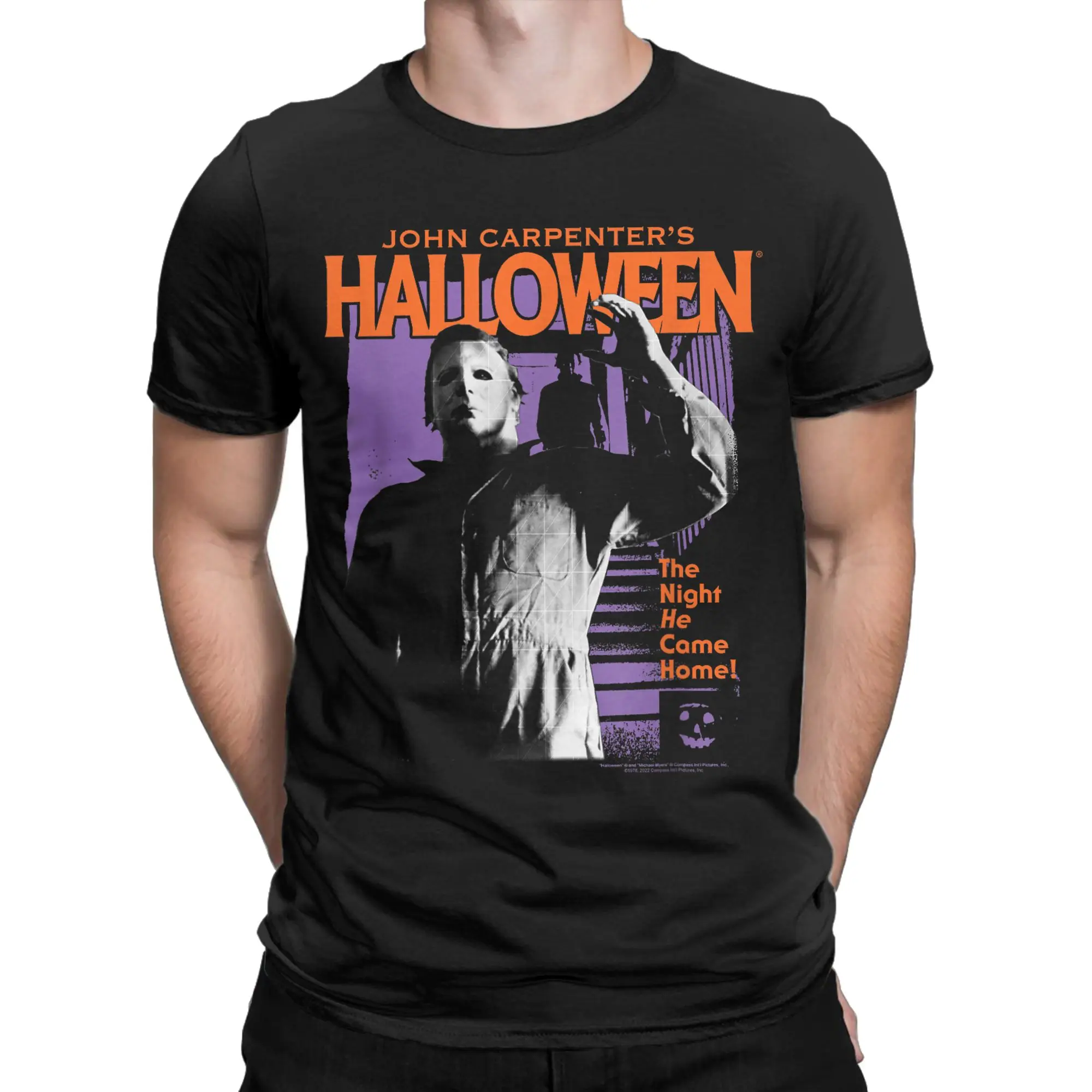 Halloween Michael Myers Pop Art T Shirt for Men 100% Cotton Leisure T-Shirts Crew Neck Horror Tees Short Sleeve Clothes Party