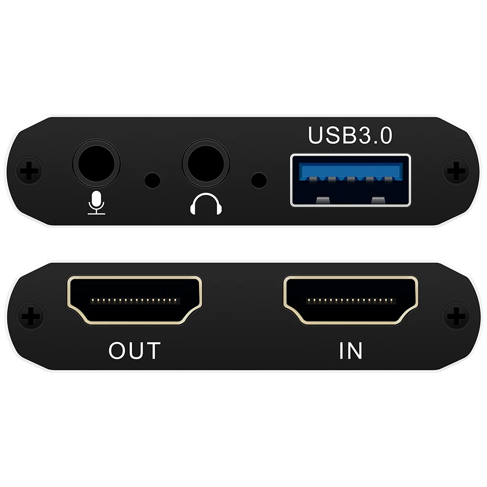 USB3.0 HDMI Video Capture Card 1080P@60Hz HDMI Loopout 4K30Hz Game Recording Live Streaming USB3.0 Video Grabber for PS4 Camera