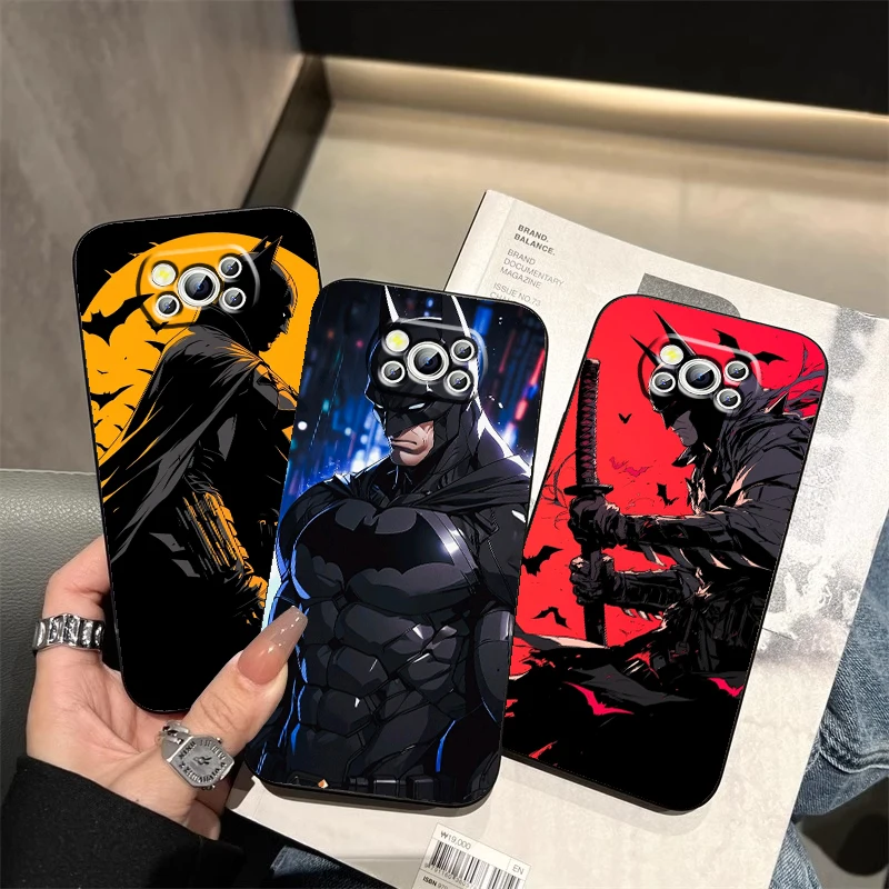 B-Batmans Art Popular Cool For Xiaomi Mi Poco F5 F4 F3 X6 X5 X4 X3 M6 M5 M5S M4 M3 C65 Pro GT NFC 5G Black Funda Phone Case