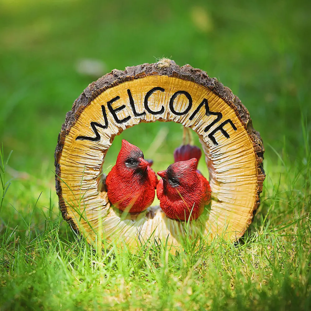 カップル鳥樹脂ペンダント吊り下げ装飾軽量ウェルカムオーナメント庭バルコニーフェンスホームウェディングパーティー装飾用