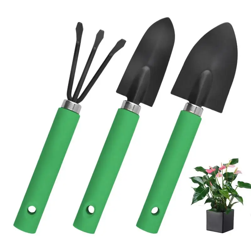 Garden Tools Set 3pcs Mini Planting Tool Kit For Indoor Plants Non-Slip Handle Stainless Steel Gardening Tools Set Including