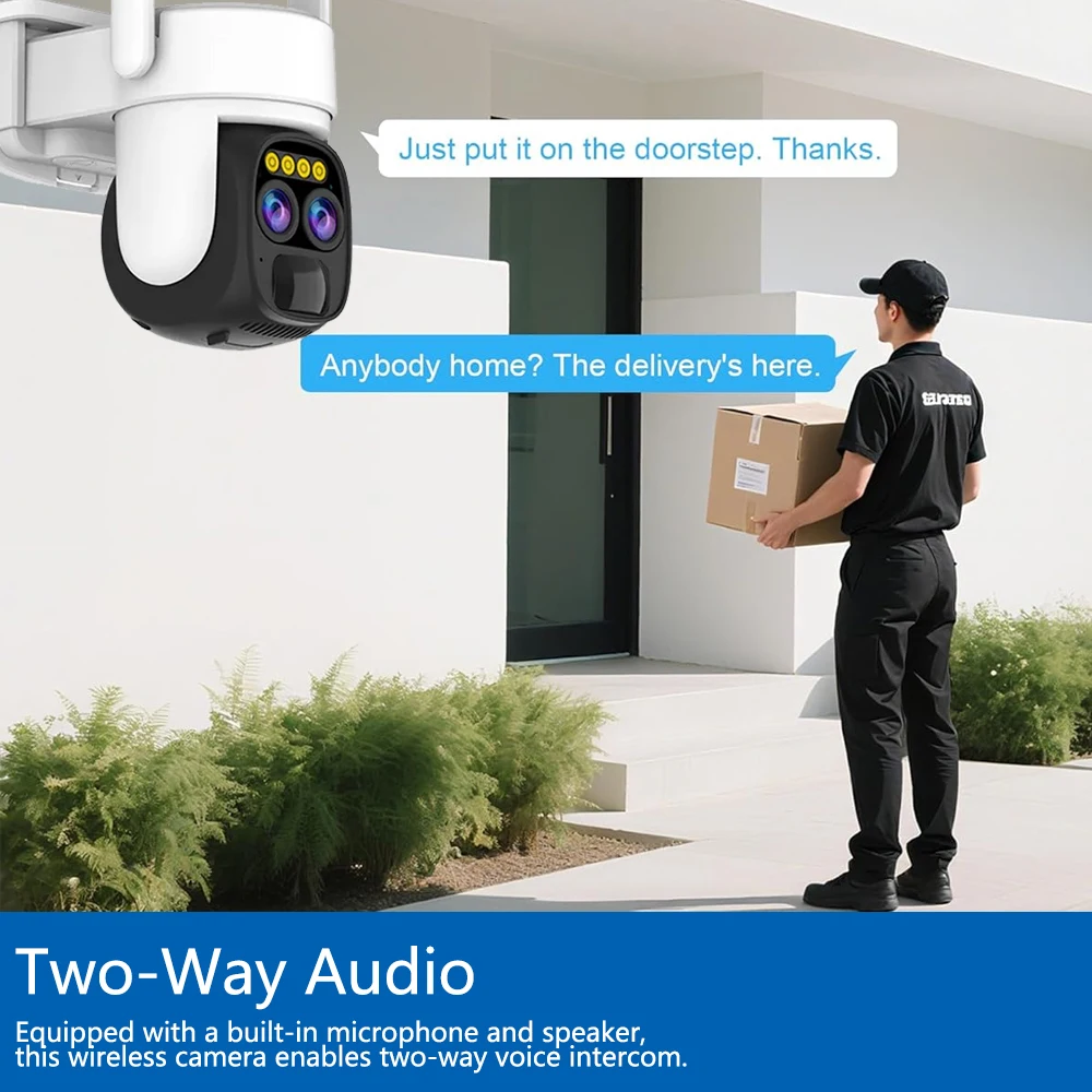 5K عدسة مزدوجة 10x PTZ Zoom O-Kam الشمسية اللاسلكية 24/7 بطارية منخفضة الطاقة واي فاي 10MP الملونة للرؤية الليلية PIR كشف الكاميرا الشمسية #4