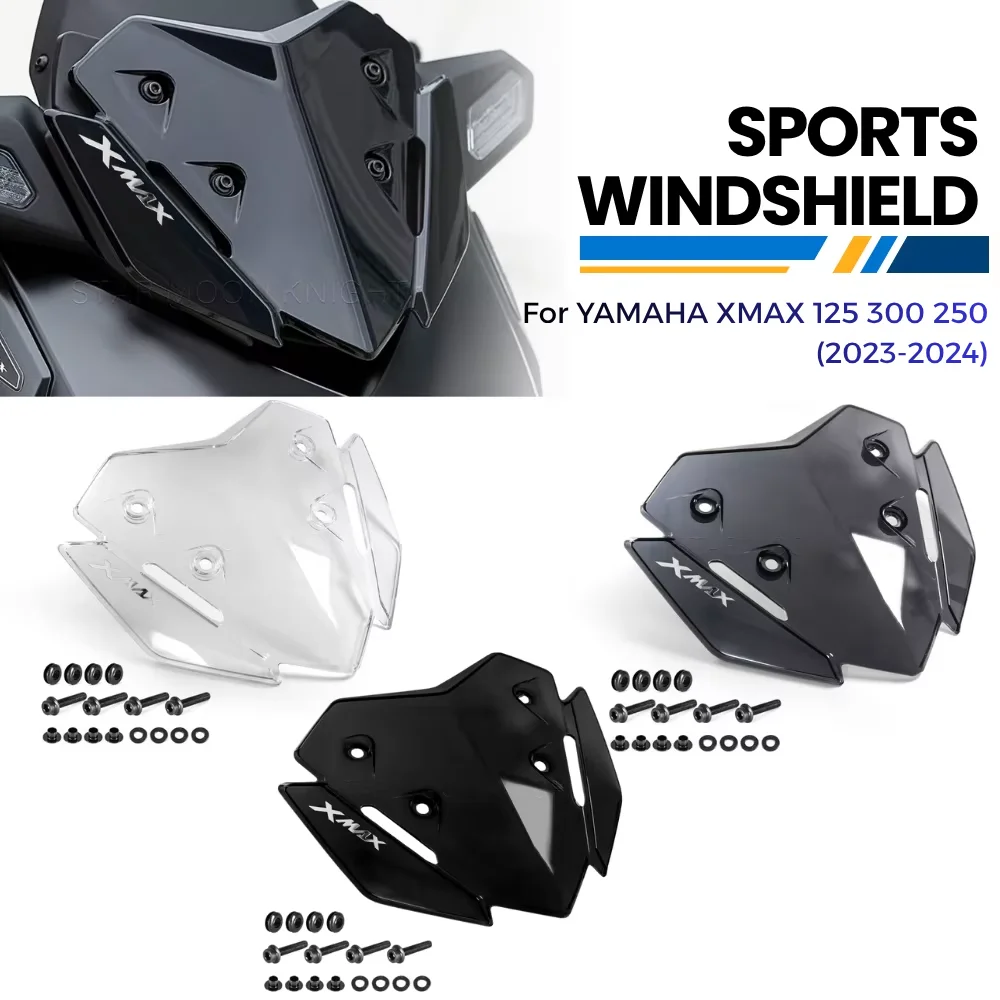 Parabrisas para Motocicleta XMAX300, Deflector de Viento para YAMAHA xmax XMAX 125 XMAX250 2023 2024, Visera Deportiva