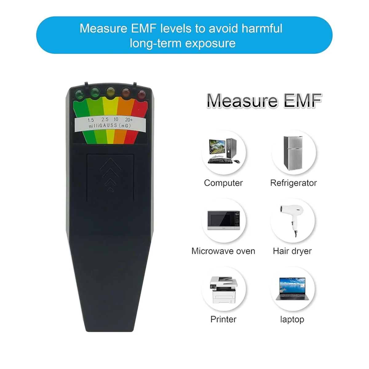 Kit de equipo fantasma, medidor EMF y 4 bolas de gato con luz de movimiento, detector de medidor EMF fantasma