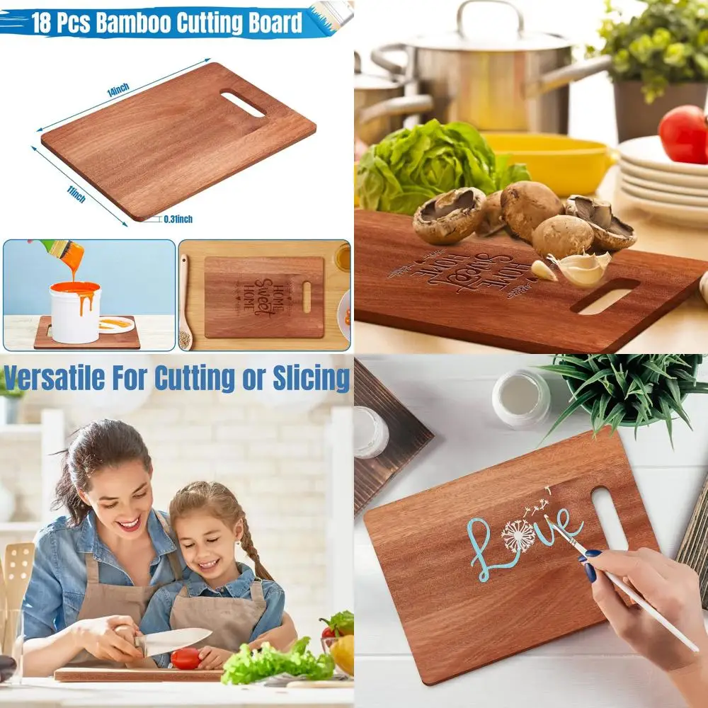 

Bulk Plain Bamboo Wood Cutting Boards, 14x11 Inches, for Laser Engraving, Custom Gifts, Christmas Keepsakes