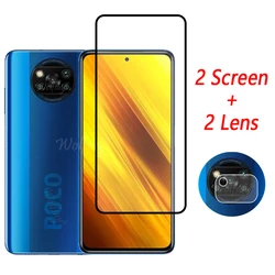 Full Cover Tempered Glass For Xiaomi Poco X4 Pro 5G Screen Protector Poco X3 F5 M4 X5 Pro C65 Camera Glass For Poco X3 Pro Glass