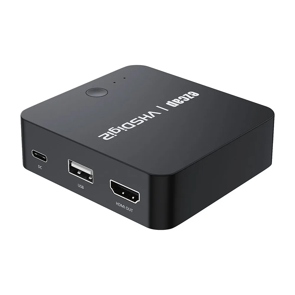 Analogowy konwerter VHS na cyfrowy rejestrator wideo AV HD Rejestratory wideo do kamer U Hi8 VCR DVR Digitizer taśmowy