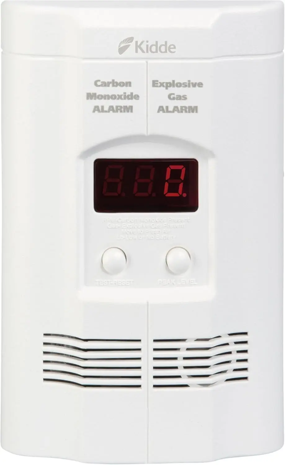 

Plug-in Carbon Monoxide & Gas Alarm with Digital Display and Battery Backup