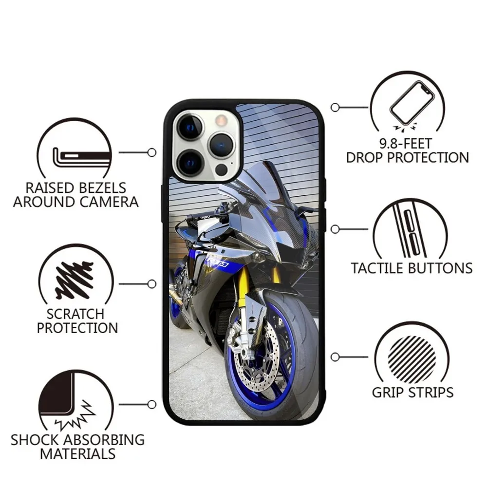 Motorcycle Y-YAMAHAS  Phone Case Strong Magnetic For IPhone 15,14,13,Pro,Max,Plus,11,12,Mini For Magsafe Wireless Charging