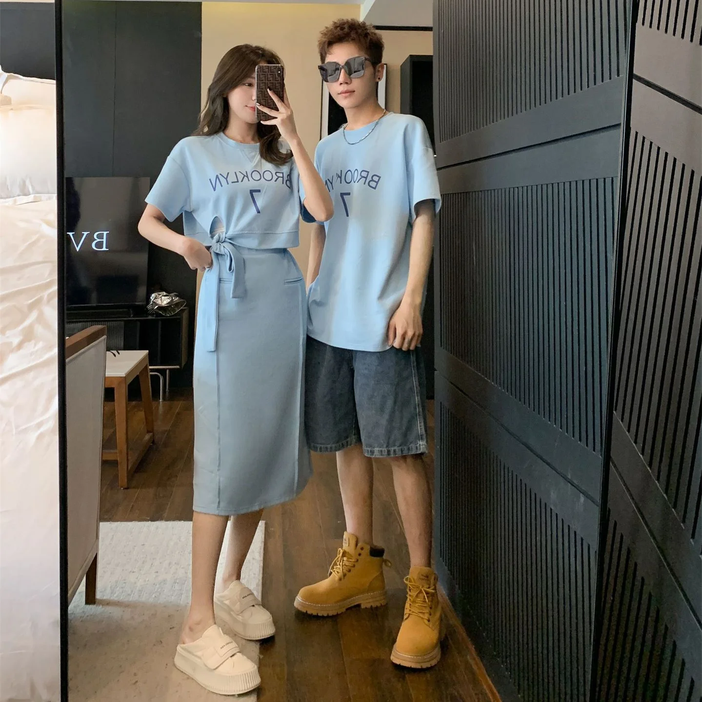 Family Matching Clothing Girl Boy Fashion 2023 Summer Set Mommy and Me Two Piece Outfits Korean Dad Mom and Daughter Son Clothes