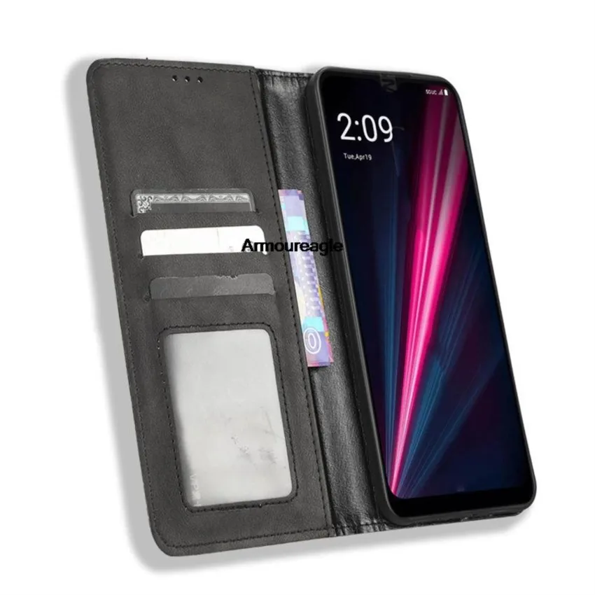 for t-mobile revvl 6 5g luxury flip pu leather wallet magnetic adsorption case guard on for revvl 6 pro 5g revvl6 phone bags