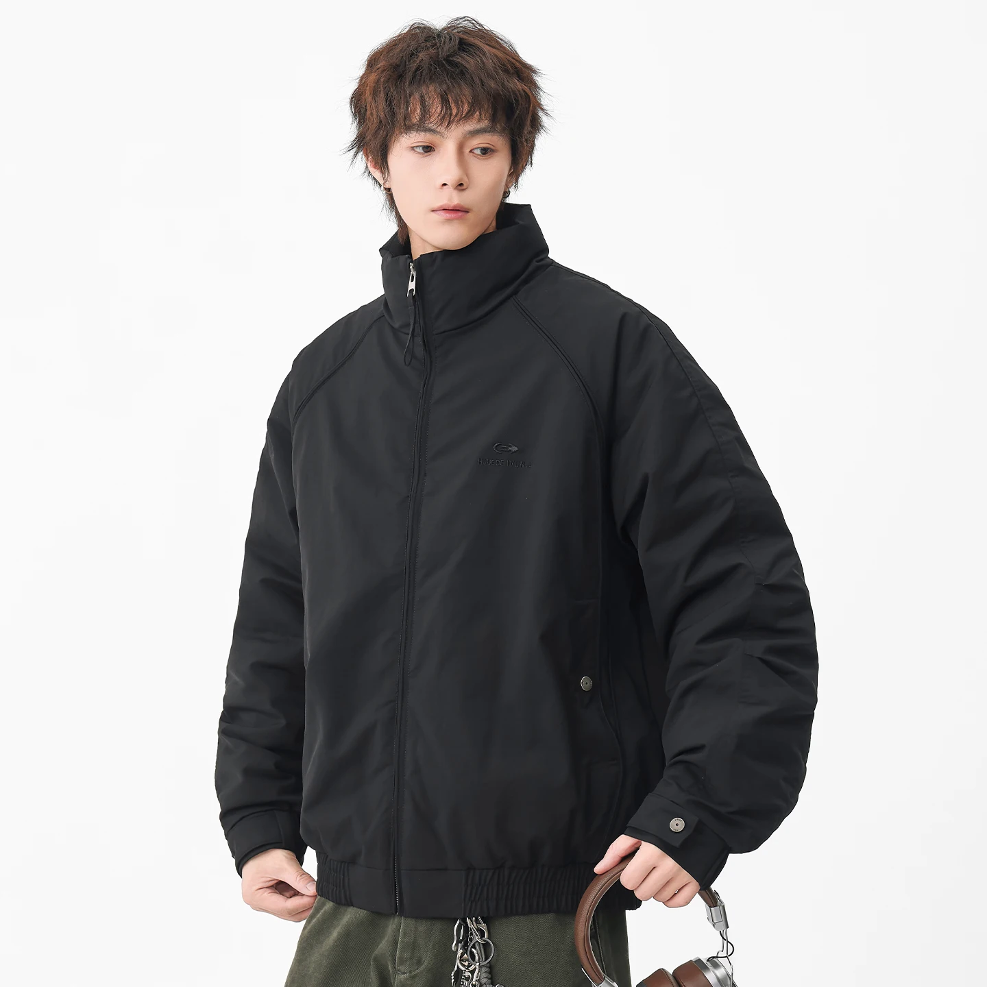 

Мужская утепленная куртка-карго с воротником-стойкой, парки, пальто, верхняя одежда, мужская уличная одежда, повседневная свободная теплая легкая куртка-пуховик