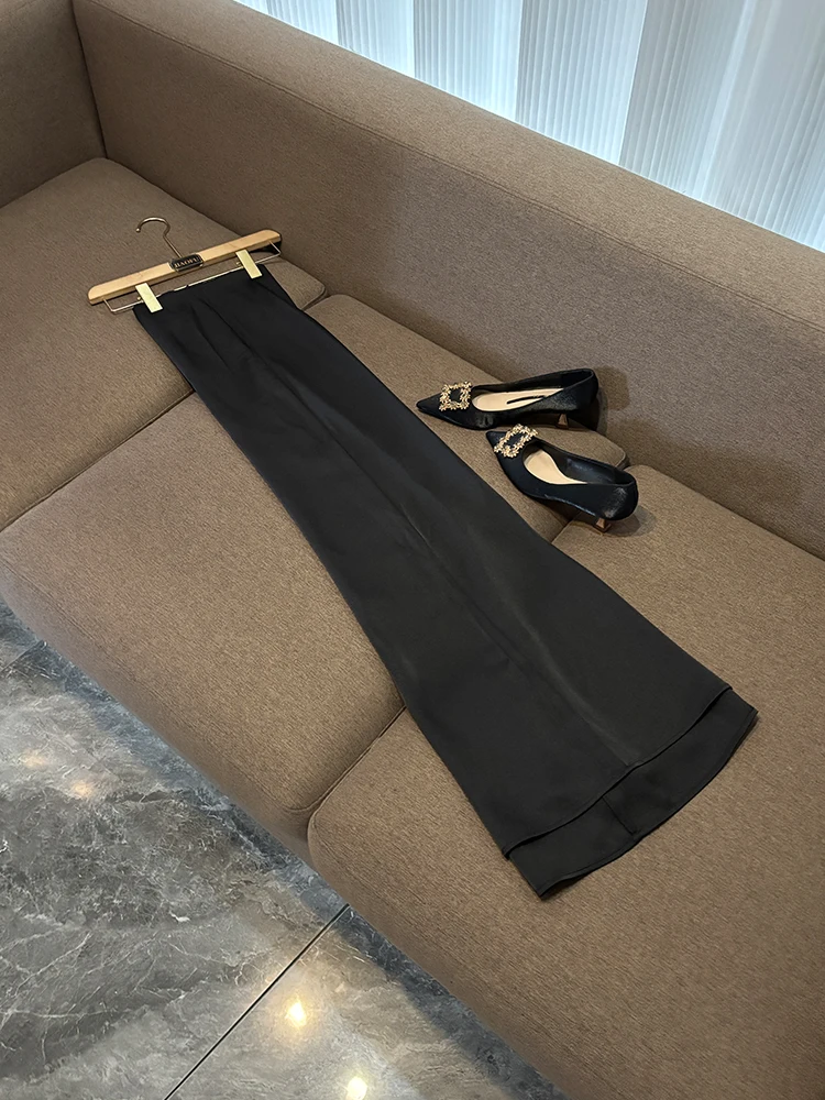 Puro desejo outono inverno nova chegada baixo corte v ne svel conjunto de saia de cintura alta para mulheres jovens commute sle