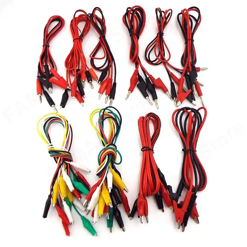 Dual Head 4mm Banana Plugs Crocodile Alligator Clips to Banana Connector Test Probe lead Cable for DIY Electric Testing wire m20