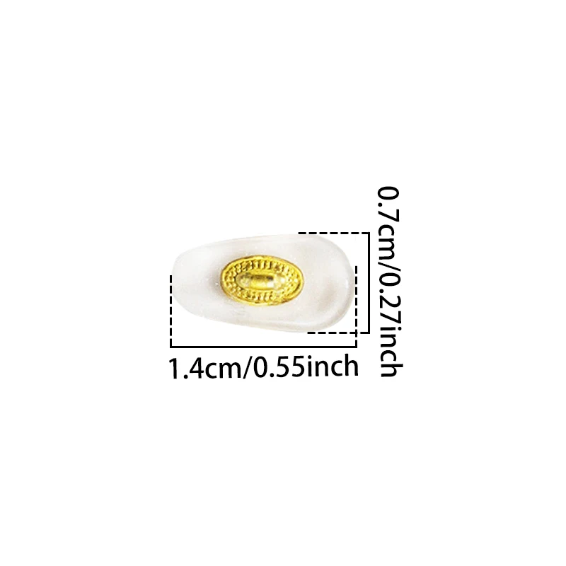 KAMMPT 10/20 Pairs Screw-in Eyeglasses Nose Pads with Metal Core High Quality Water Drop Shape Nose Brackets for DIY Replacement