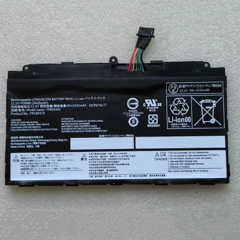 FPB0349S FPB0326S FPCBP479 CP690859-01 CP700540-01 Laptop Battery 11.1V 38Wh 3420mAh For Fujitsu Stylistic Q738 Q739 Q616 Q665