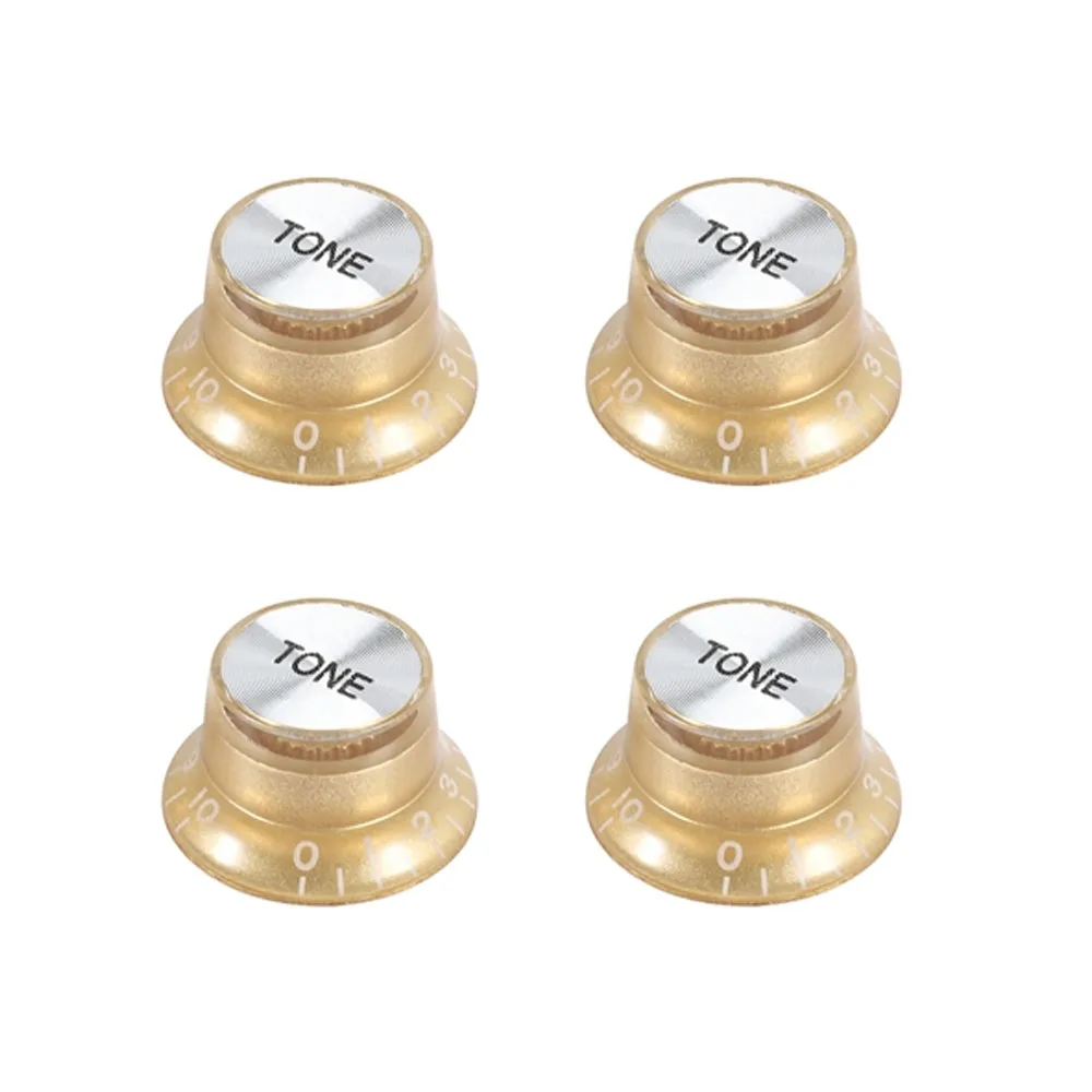 Set Gold Top Hat Knob for Gibson for Les Paul Gold Foil Button