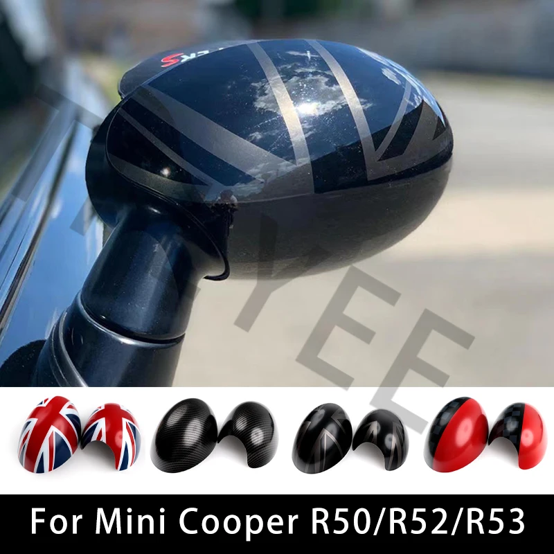 For Mini Cooper R50 R52 R53 Right And Left Steering Car-styling Union Jack Door Rear View Mirror Covers Car Surfing Stickers