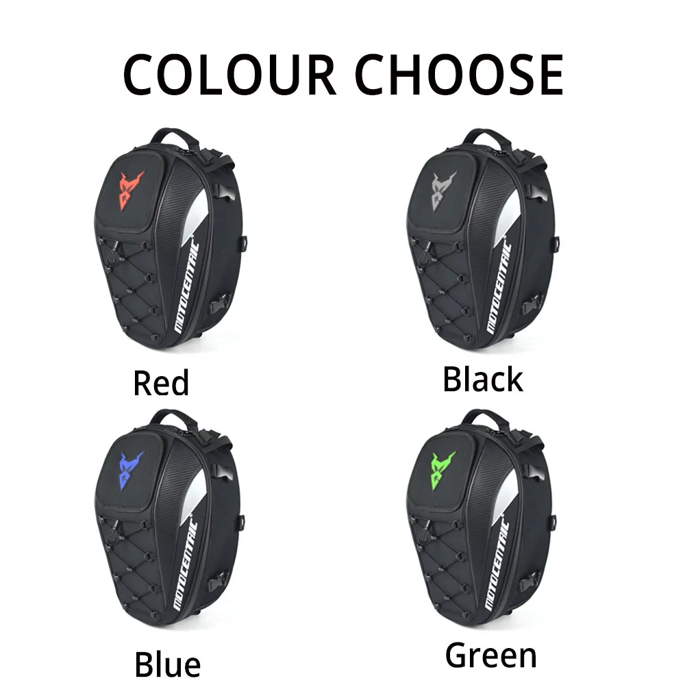 Motorcycle Back Seat Bags Waterproof Tail Bag Rear Seat Bag Multifunctional Motorbike Helmet Bag Men Women Motorcycle Backpack