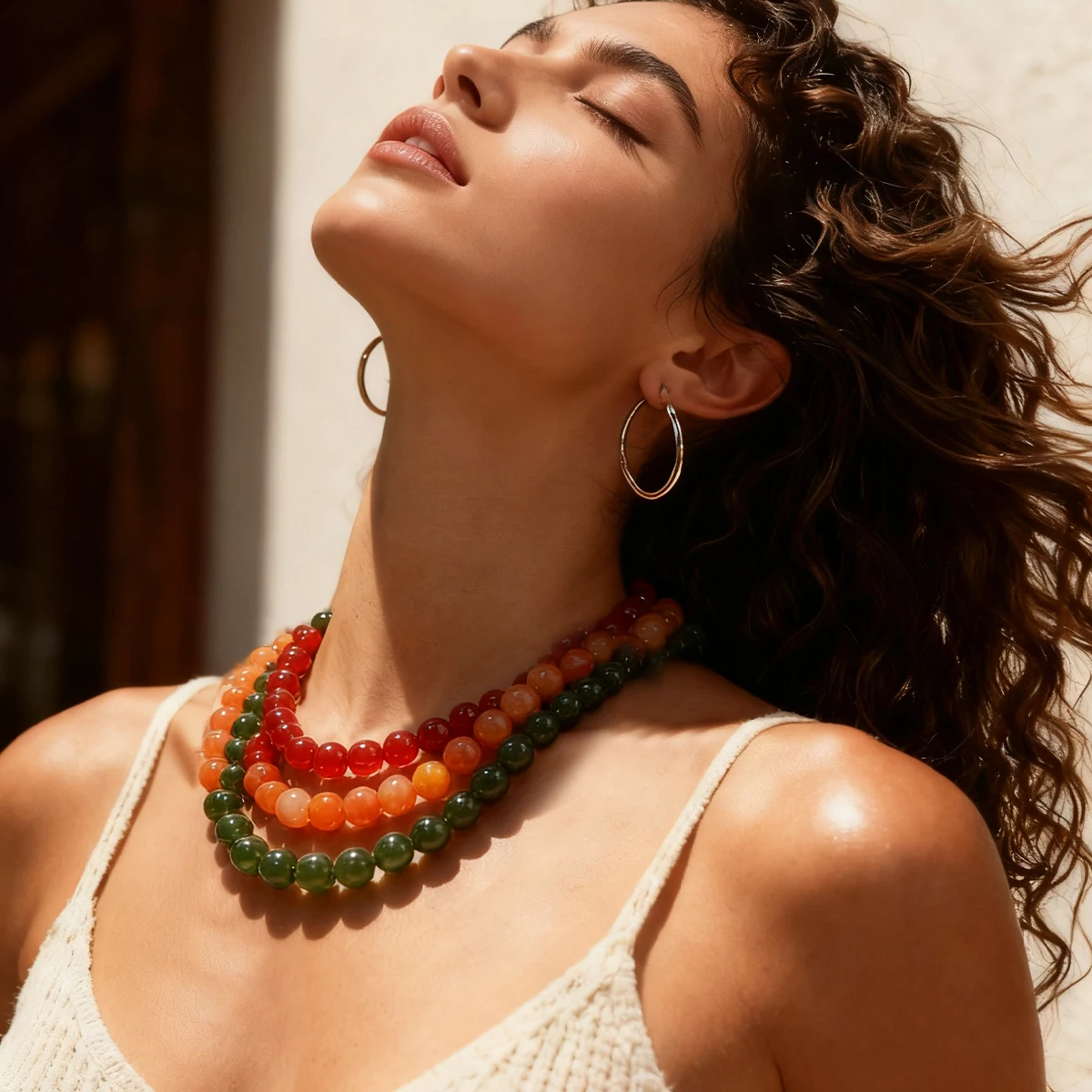 

Женское ожерелье из натурального зеленого нефрита и красного агата 8 мм, серебро 925 пробы, подарок на день рождения, модный аксессуар, ожерелье 2025