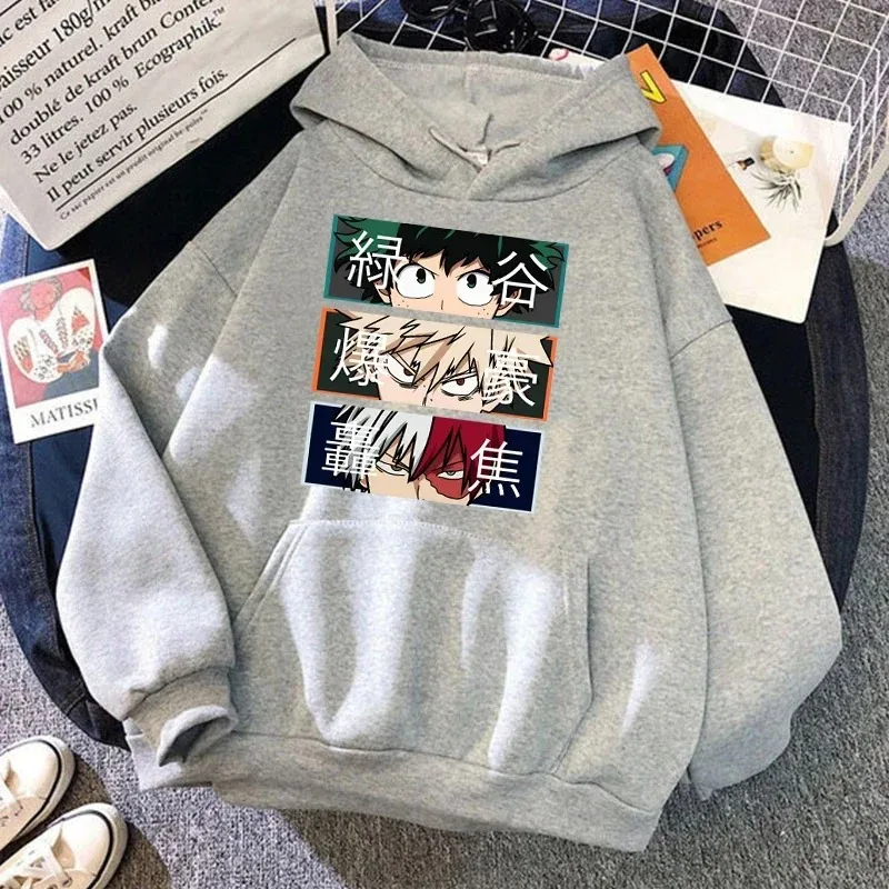 My Hero Academia Hoody 가을 겨울 패션 남성 여성 풀오버 긴 소매 Bakugo Katsuki Todoroki 스웨터 스포츠 후드