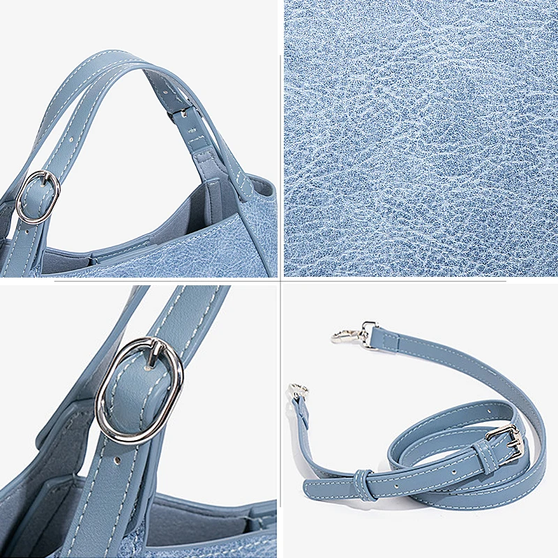Small Crossbody Bags Women Vegan Leather Purse Bucket bag Shoulder Handbag Casual Simple Handheld Satchel Cute Designer Trendy