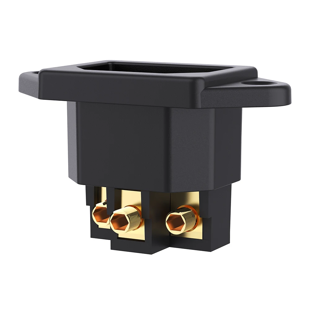 Monosaudio IEC-Einlassbuchse, hochwertiger Stromanschluss, rotes Kupfer, vergoldet/rhodiniert, 3-polige Wechselstrom-IEC-Anschlüsse, 250 V, 15 A – Detail 7