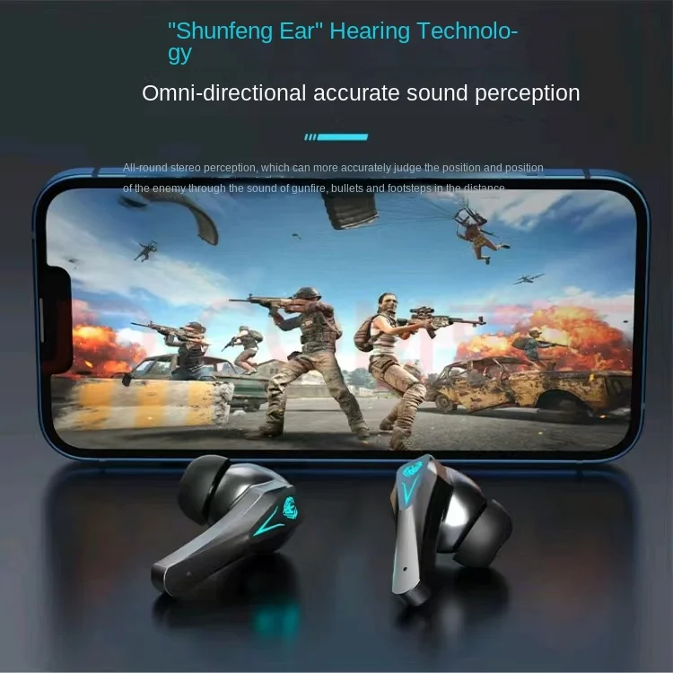 5.3 Bluetooth earphones wireless gaming low latency Gaming Headsets Noise Canceling Sport Earphones new mecha wind esports