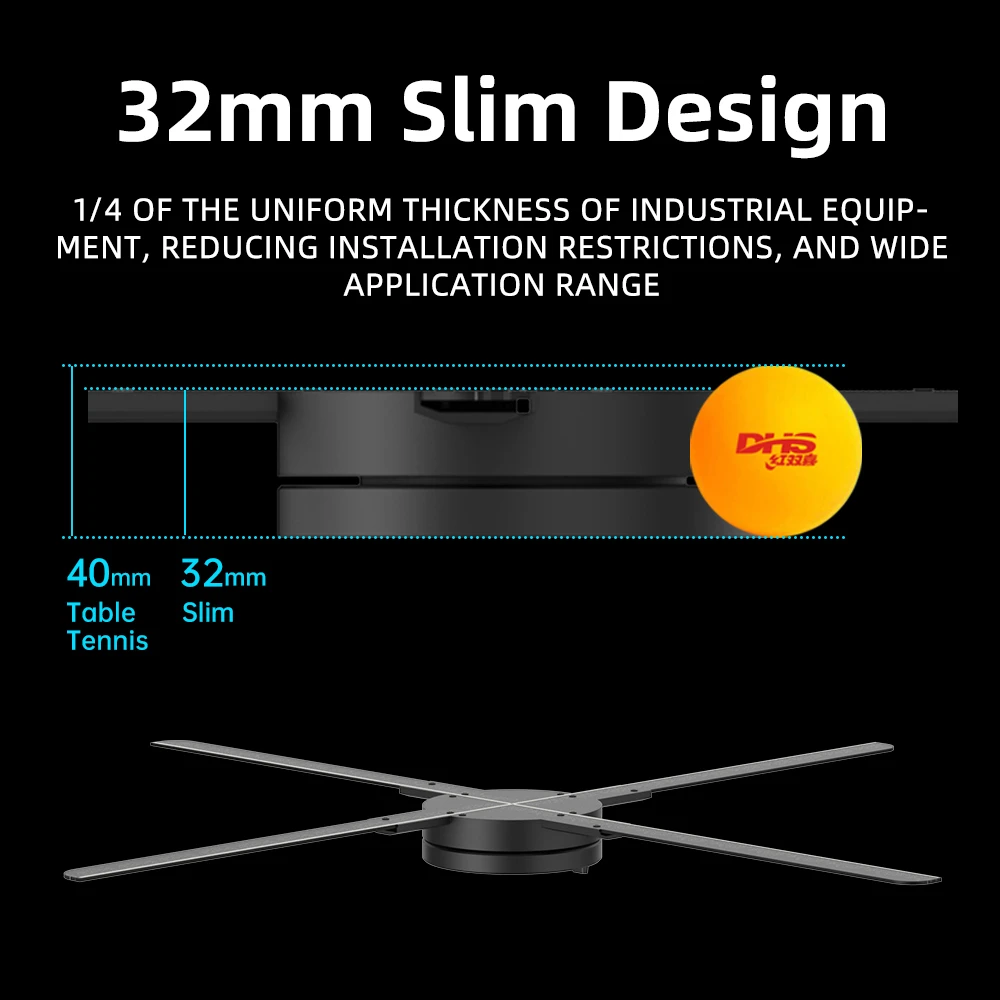 COEUS 65CM 4 Blades Advertising Display Technology Holographic LED Fan Billboard 3D Hologram Pictures Video Technology Projector