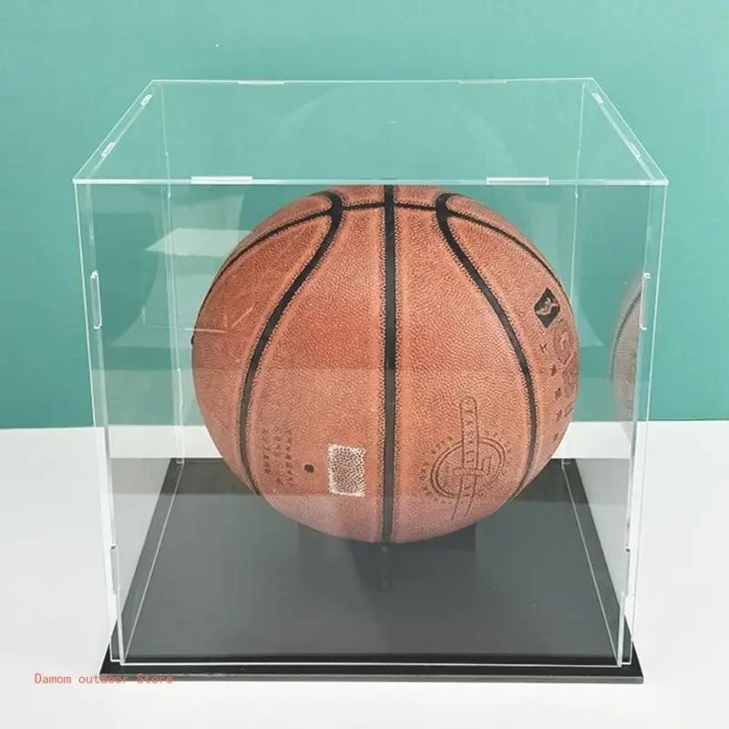 Acrylic Display Case Dustproof Basketball Holder Display Box for Collectible