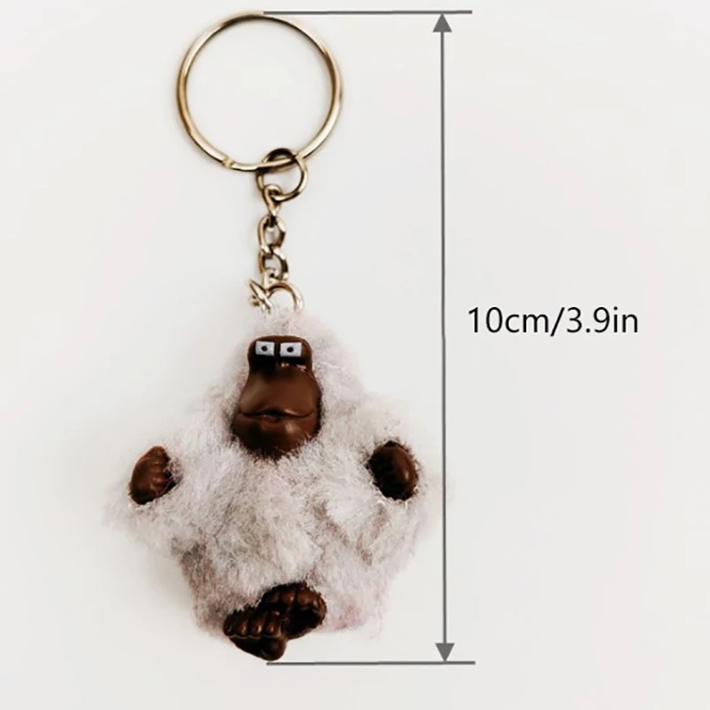 Cute Plush Monkey Keychain Bag Car Accessories Female Toy Messenger Bag Doll Keychain